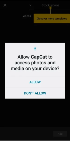 access photo and media in capcut